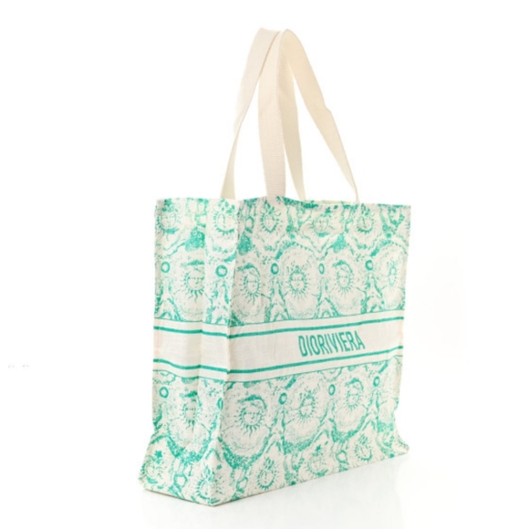 NEW CHRISTIAN DIOR CANVAS DIORIVIERA TOILE DE JOUY 2024 TOTE WITH CHARM - Picture 4 of 8